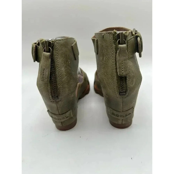 Sorel Women's Joanie II Ankle Strap sandal wedge platform  olive green size 7 - Picture 11 of 12